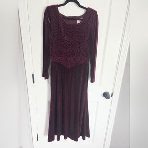 Coldwater Creek Long Velvet Dress